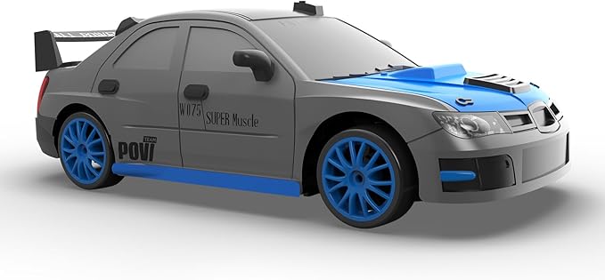 Remote Control Car RC Drift Car 2.4GHz 1:24 Scale 4WD 15KM/H High Speed Model Vehicle with LED Lights Drifting Tire Racing Sport Toy Car for Adults Boys Girls Kids Gift 2Pcs Rechargeable Batteries