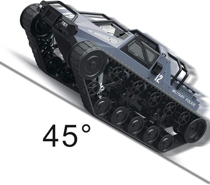 Mostop Remote Control Crawler High Speed Tank Off-Road 4WD RC Car 2.4 Ghz RC Army Truck 1/12 Drift Tank RC Tank for Kids Adults