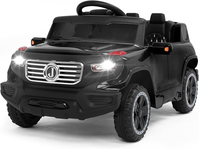 VALUE BOX Electric Remote Control Truck, Kids Toddler Ride On Cars 6V Battery Motorized Vehicles Children's Best Toy Car with 3 Speeds, Music, Seat Belts, Realistic LED and Horn (Ink)