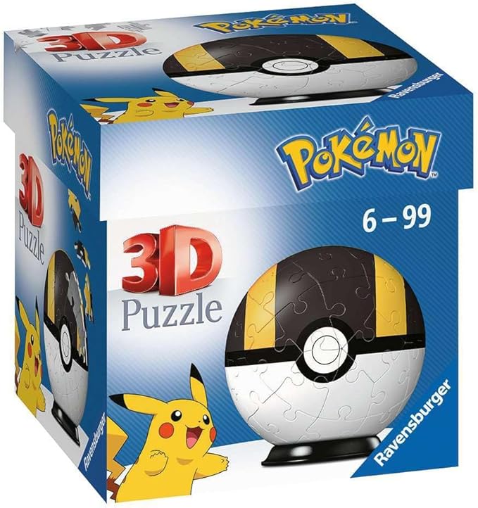 Ravensburger Pokemon Ultra Ball - 3D Jigsaw Puzzle Ball for Kids Age 6 Years Up - 54 Pieces - No Glue Required - Pokeball, White