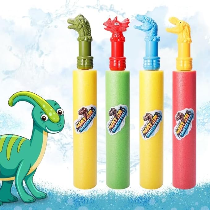 9 Pack Water Guns Pool Toys Summer Lake Pool Deals Game Blaster Outdoor Water Shooters Swimming Play Activities for Kids Teens Adults (9 Dinosaurs)