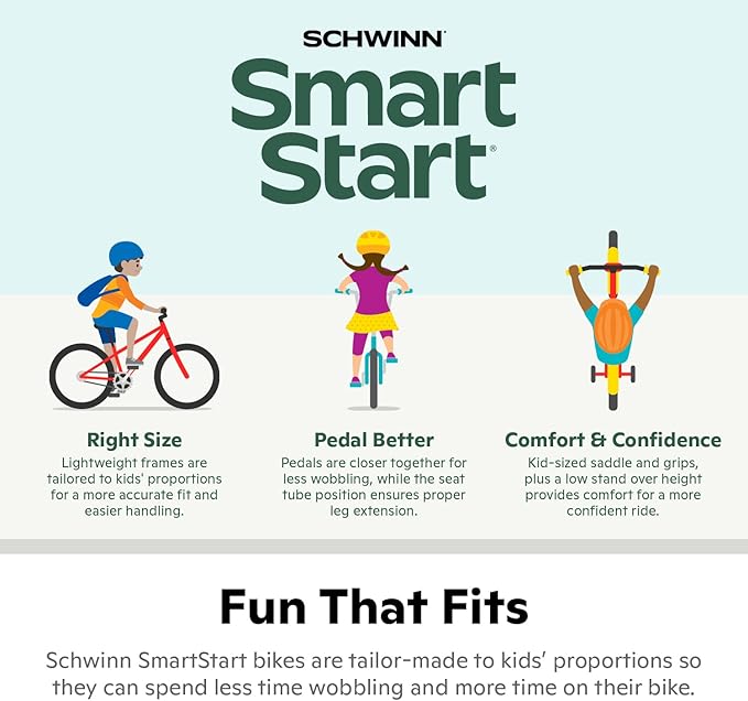 Schwinn Elm BMX Style Toddler and Kids Bike, For Girls and Boys, 18-Inch Wheels, With Training Wheels, Chain Guard, and Front Basket, Recommended Height 42-52 Inch, Teal