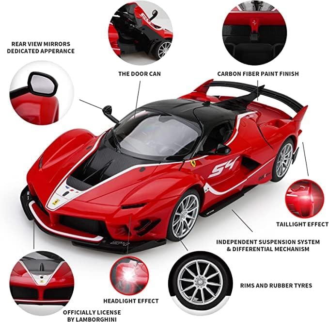 100 CLASSIC Officially Licensed RC Ferrari LaFerrari Remote Control RC Car Series 1:14 Scale Full Function Electric Sport Racing Hobby Toy Car (79200Red, 1:14)
