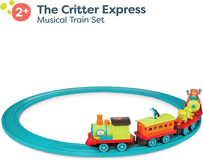 B. toys- Critter Express- Train Set – Musical Train – Lights & Sounds – Classic Toys for Toddlers, Kids – 2 Years +