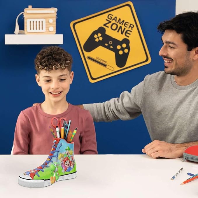 Ravensburger Super Mario Brothers Shoe 3D Jigsaw Puzzles for Kids & Adults Age 8 Years Up - 108 Pieces - No Glue Required