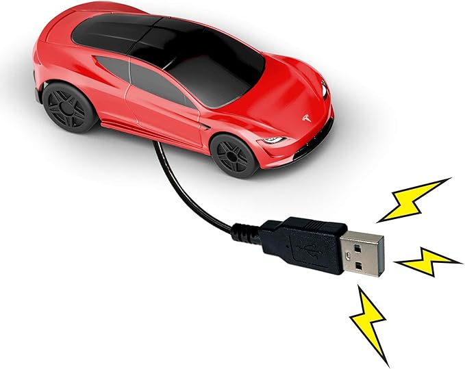 Hot Wheels Toy Car RC Tesla Roadster in 1:64 Scale, Remote-Control Vehicle with Controller & USB Cable, Works On & Off Track