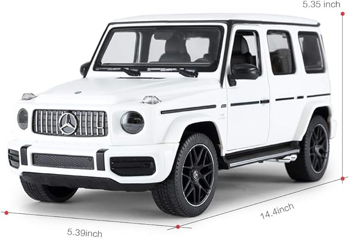 RASTAR Off-Road Remote Control Car, 1:14 Mercedes-AMG G63 R/C Off-Roader Toy Car, Doors Open/Working Lights - White/2.4Ghz