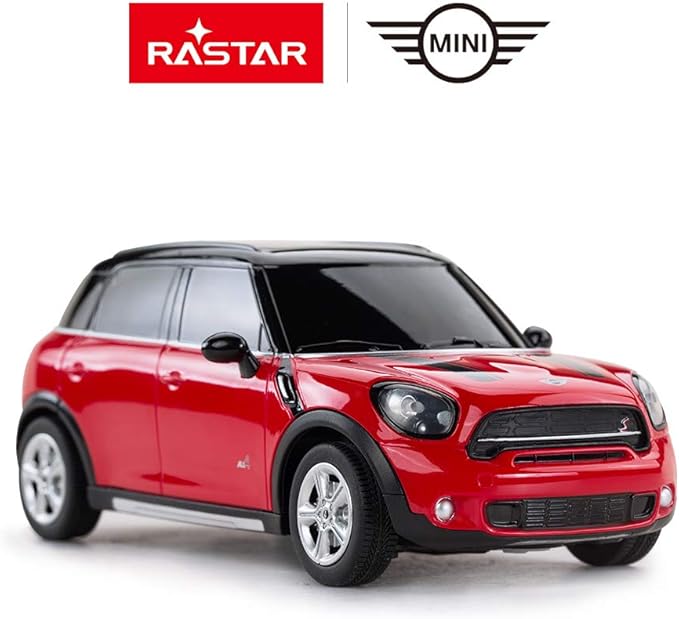 RASTAR BMW 1:24 RC Cars Remote Control Mini Cooper Countryman Model Car Toy Mini Cooper Car for Kids, Red
