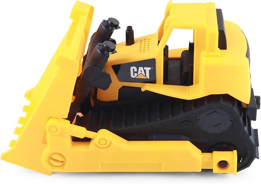 CAT Bulldozer Construction Toy | 15" | Ages 3+ | Sturdy Plastic | No Batteries Required | CAT Construction Tough Rigs Series, Yellow