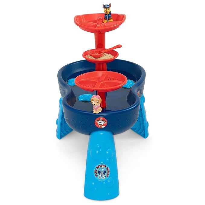 PAW Patrol Water Table by Delta Children | 3-Tier Water Table with 11-Piece Toy Set, Blue