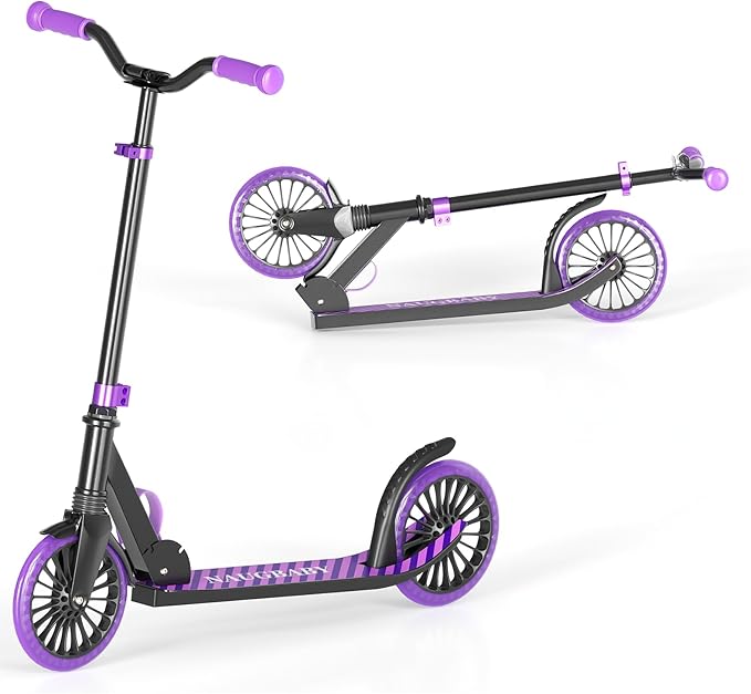 Scooter for Kids 8-12, Kick Scooter for Kids,Teen& Adults, Folding Scooters Holds Up to 220lbs | Adjustable Height | Lightweight |Rear Brake