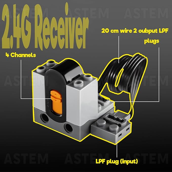 18pcs Power-Function-Motor-Set Compatible with Technic-Parts. Including Train-Motor Servo-Motor XL-Motor-L-Motor Speed-Control Remote Controller for MOC EV3.