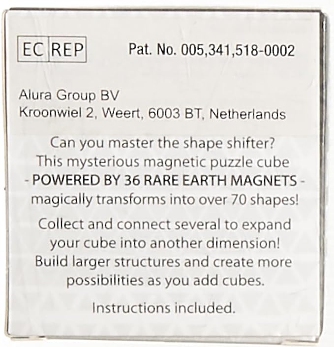 SHASHIBO Shape Shifting Box - STEM Magnetic Fidget Cube That Transforms Into Over 70 Shapes, Download Fun in Motion Toys Mobile App (Optical Ilusion)