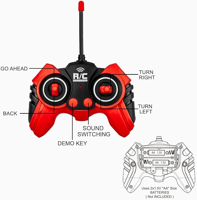 Remote Control Fire Truck, RC Fire Truck Toy Set, 2 Firetruck with Fire Extinguisher, 2 Dolls, 4 Traffic Cones, Lights, Sounds, Extendable Rescue Ladder, Firetruck Toy for Boys Kids