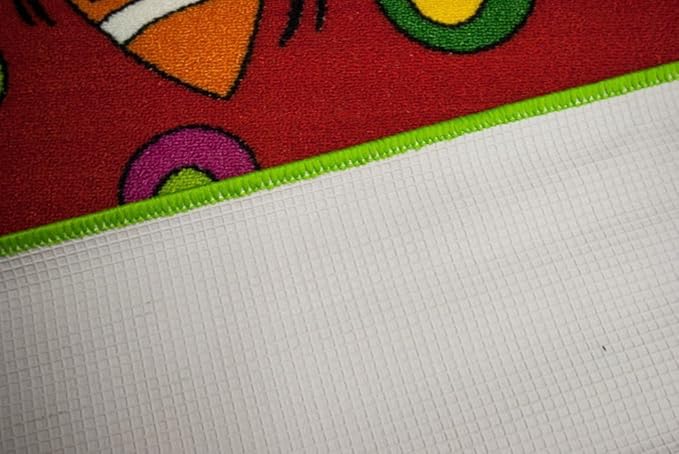 Mybecca Kids Rug Sport RED Area Rug 5x7 (Approx : 4'11" X 6' 10") Non Slip Gel Backing