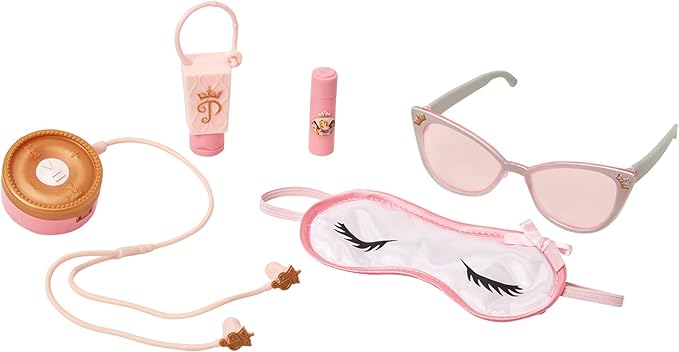 Disney Princess Travel Suitcase Play Set for Girls with Luggage Tag by Style Collection, 17 Pretend Play Accessoriespiece Including Travel Passport! for Ages 3+