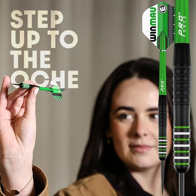 Winmau Darts - Masters Pro Premium Bristle Dartboard Set - Includes Dart Board, Darts, Flights, Shafts and Oche Strip - Professional Steel Tip Darts & Dart Board for Adults