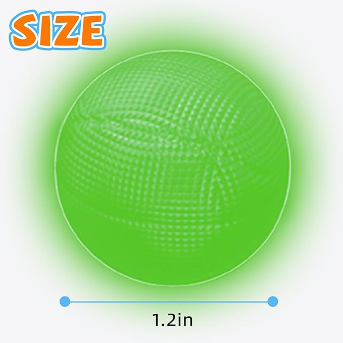 20 Glow Balls for Pop and Catch Ball Game- Outdoor Indoor Game Activities for Boys & Girls,Birthday and Christmas Party Favors Gifts for Kids Ages 4 5 6 7 8 10 12+ Years Old and Adults