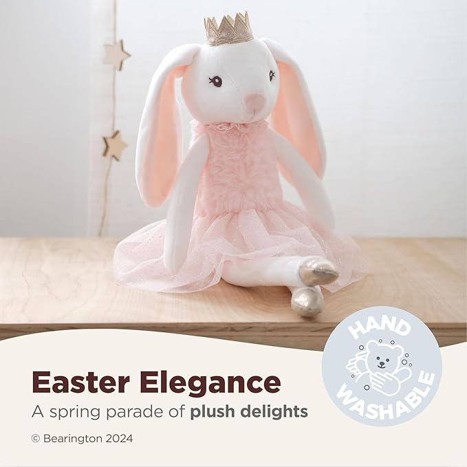 Bearington Brise The Ballerina Bunny Stuffed Animal, 16 Inch Plush Bunny - Dance Recital Gifts for Girls