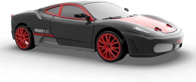 Remote Control Car RC Drift Car 2.4GHz 1:24 Scale 4WD 15KM/H High Speed Model Vehicle with LED Lights Drifting Tire Racing Sport Toy Car for Adults Boys Girls Kids Gift 2Pcs Rechargeable Batteries