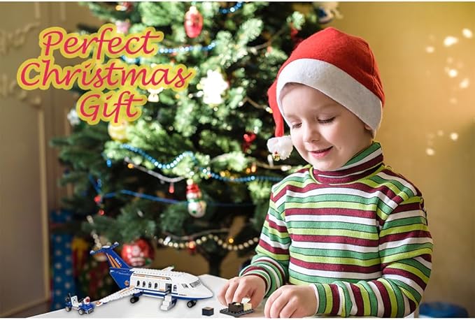 City Airplane Passenger Building Set,Plane Building Blocks with Plane Trailer, Luggage Truck,Planes Model Toys Gifts for Kids Boys Girls, 226PCS