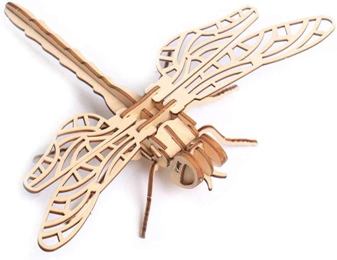 3D Wooden Insect Puzzle - 6 Piece Set Insect Animal Skeleton Assembly Model Puzzle - DIY Wooden Crafts 3D Puzzle - STEM Toys Gifts for Kids and Adults Teens Boys Girls