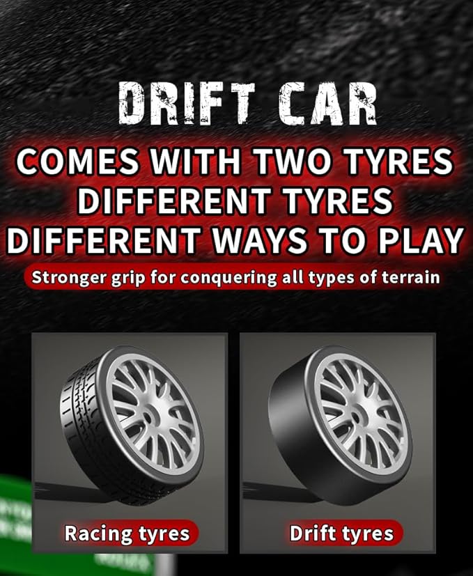 Remote Control Car for Boys Girls Kids, 1:20 4WD RC Drift Car with LED Lights, 20KPH Hight Speed Proportional Throttle Racing Cars for Drift and Race, Children's Gifts and Toys