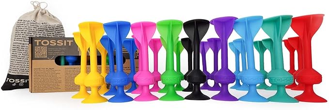 TOSSIT Game Suction Cup Darts, Toss Game Perfect Family and Party, Silicone Throwing Game for Backyard, Indoor and Outdoor Fun