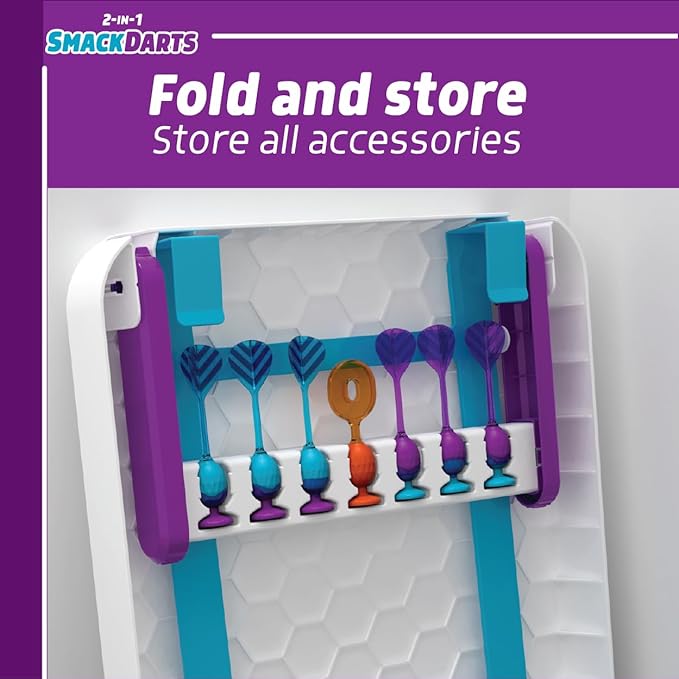 EastPoint Smack Darts - 2-in-1 Suction Cup Convertible Dartboard Target Game