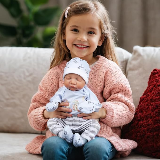 Realistic Reborn Dolls Levi - 18 Inch Lifelike Sleeping Baby Boy That Look Real Soft Cloth Body Newborn Baby Dolls Poseable Advanced Painted with Gift Box Set for Kids Age 3+