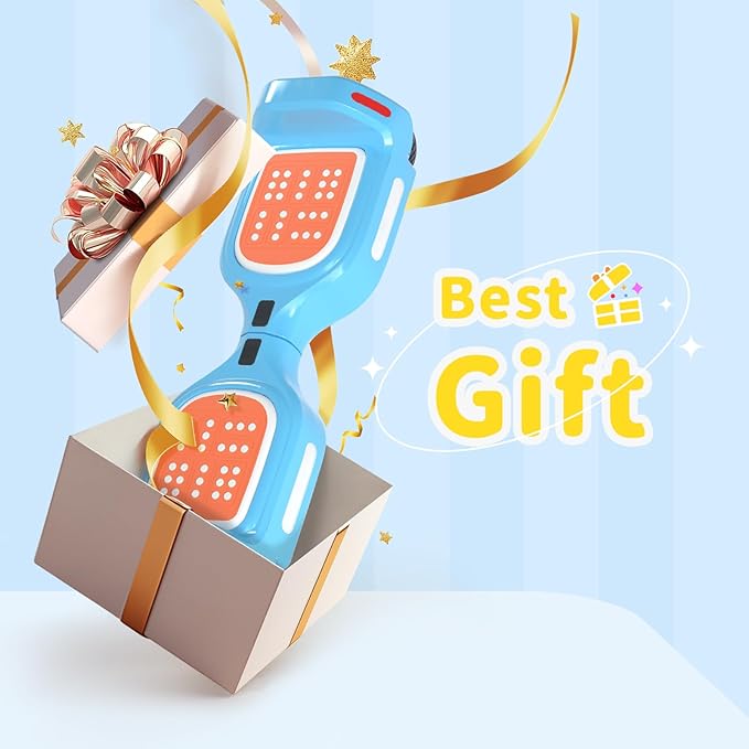 6.5" Bluetooth Scooter, LED Lights & APP & Music Speaker, Long Battery Life, Gifts for Kids & Adults & Girls & Boys, for All Ages