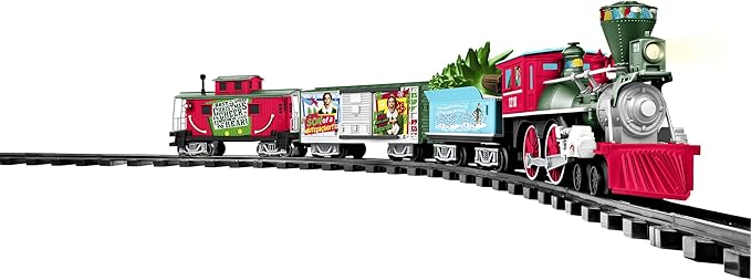 Lionel Battery-Operated Elf Toy Train Set with Locomotive, Train Cars, Track & Remote with Authentic Train Sounds, & Lights for Kids 4+