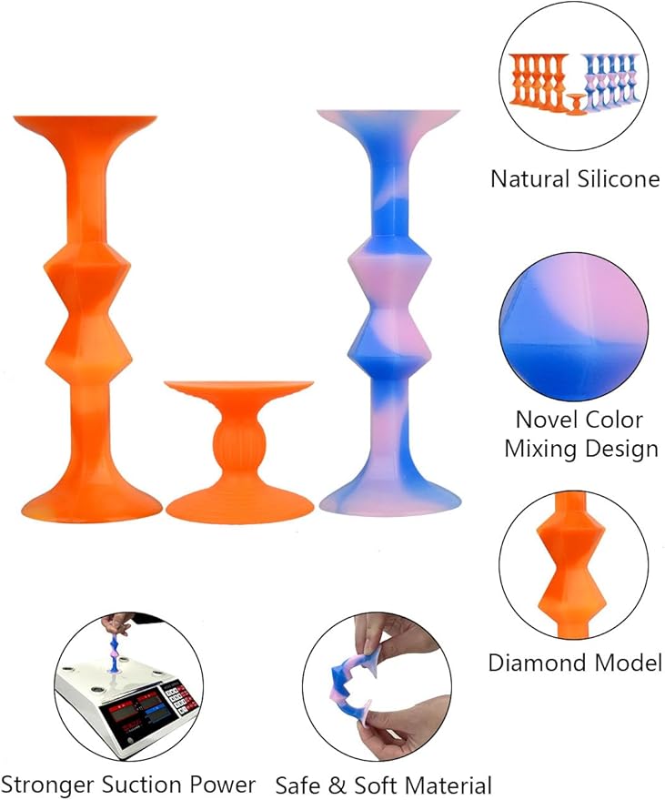 11Pcs Diamond Styled Valentine's Day Silicone Suction Cup Dart Game Pictionary Game for Family Party (Mix Color)