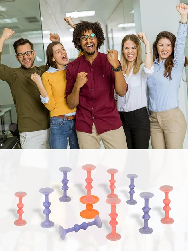 11Pcs Diamond Styled Valentine's Day Silicone Suction Cup Dart Game Pictionary Game for Family Party (Solid Color)