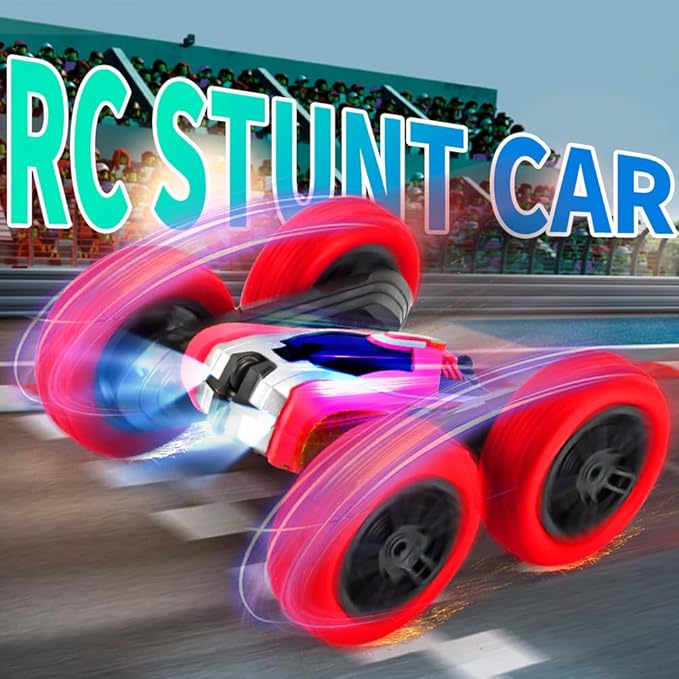 Remote Control Car Toys for Kids, 90 Min Playtime, Rechargeable Rc Stunt Car 360 Flips Rotating Cars Toys for Boys