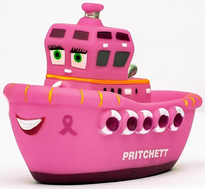 ITTY Bitty Boats - Educational Bath Toy for Toddlers 1-5, Bath Toy for Kids Ages 1-5, Pool Toy for Toddlers 1-5, Learning Toy for Toddler Girls and Boys (Tug Boat (Pink))