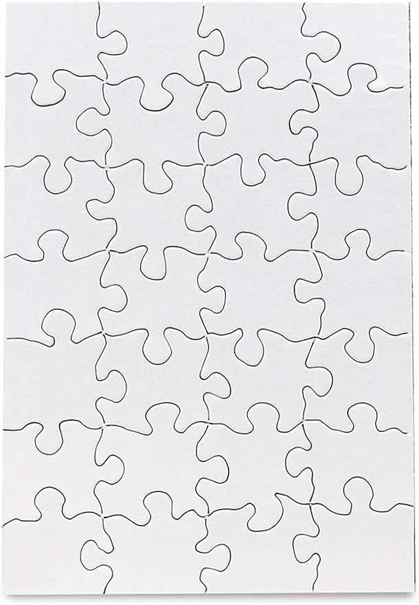 8 Blank Jigsaw Puzzles with Envelopes – 5.5 x 8 Inch, 28 Pieces Each – DYI Party invites, Perfect for Decorating, Kids' Activities, Arts & Crafts or Party Favors