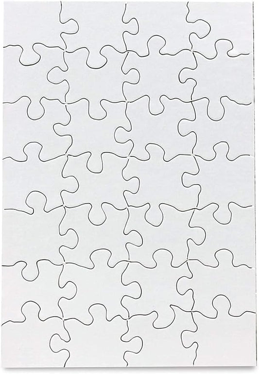 8 Blank Jigsaw Puzzles with Envelopes – 5.5 x 8 Inch, 28 Pieces Each – DYI Party invites, Perfect for Decorating, Kids' Activities, Arts & Crafts or Party Favors