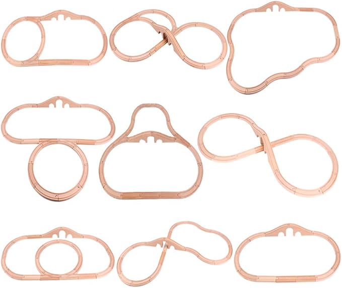 50PCS Wooden Railway Train Track Expansion Set Toy for 3 4 5 Boys Kids Christmas Birthday Gift, Straight Connectors Accessories Compatible with All Major Bands Train Tracks