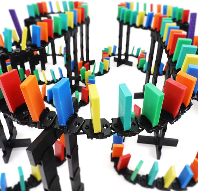 Bulk Dominoes Flexible Rapid Track Pro Domino Kit | Dominoes Set, STEM STEAM Small Toys, Family Games for Kids, Kids Toys and Games, Building, Toppling, Chain Reaction Sets