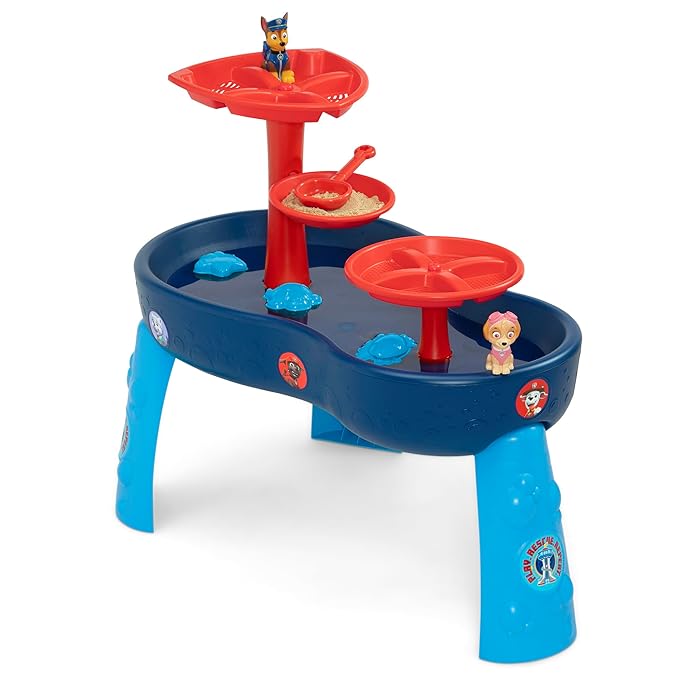 PAW Patrol Water Table by Delta Children | 3-Tier Water Table with 11-Piece Toy Set, Blue