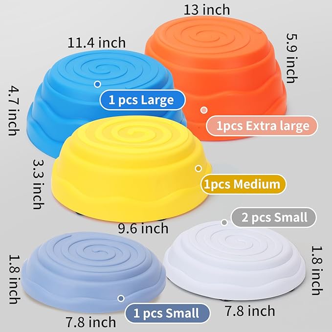 6 Pcs Stepping Stones for Kids Toys and games, Non-Slip Balance River Stones Obstacle Course Play Indoor and Outdoor, Coordination Game Sensory Toys Toddler Ages 3-6