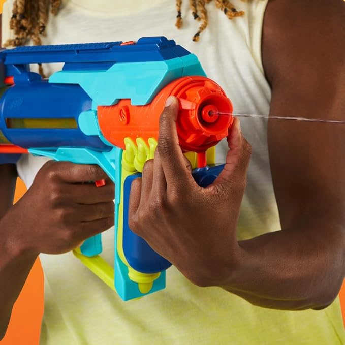 Nerf Super Soaker Power Drench XL Water Blaster, High Performance Pressurized Blasting, Easy Fill Station, Water Toys, Ages 8+