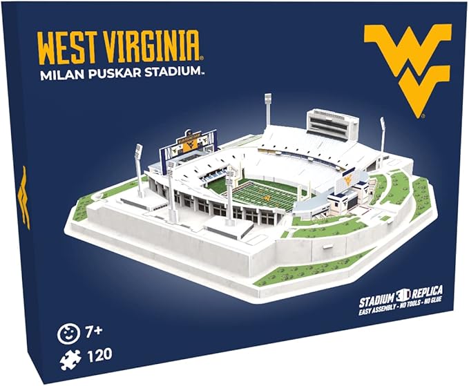 Pro Lion 3D Jigsaw Puzzle Milan Pushkar Stadium Construction Building Kits - 120 Pieces | West Virginia Football League Gifts for Boys, Adults, Men & Kids Aged 7+ | Puzzles Games Kit for Creative Fans