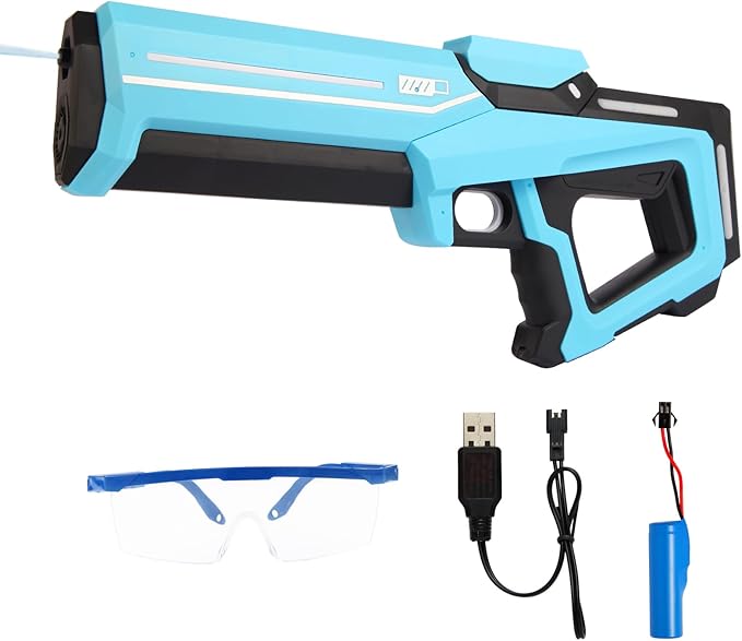 Electric Water Gun with Auto-Suction, 32FT High-Power Spray & IPX7 Waterproof Nozzle