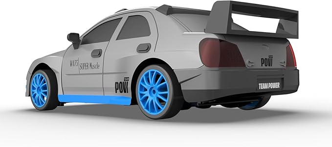 Remote Control Car RC Drift Car 2.4GHz 1:24 Scale 4WD 15KM/H High Speed Model Vehicle with LED Lights Drifting Tire Racing Sport Toy Car for Adults Boys Girls Kids Gift 2Pcs Rechargeable Batteries