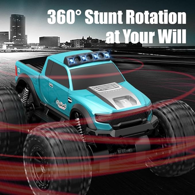 Rock Crawler RC Truck 4x4 Off Road Waterproof, 2.4Ghz Amphibious Remote Control Monster Truck with 2 Batteries, Dual Motors All Terrain RC Cars Toys for 8-12 Year Old Boys, Birthday