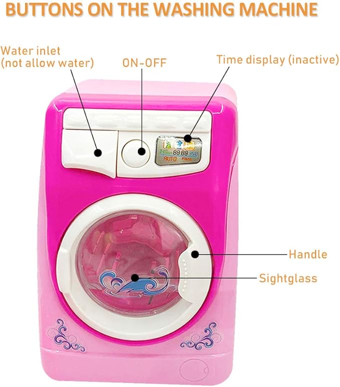 Coherny Toy Washing Machine Kids Mini Simulation Dollhouse Furniture Kitchen Toys Children Play House Toy …