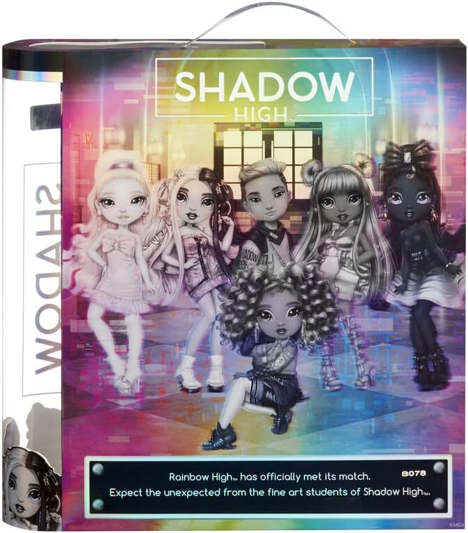 Rainbow High Shadow Series 1 Ash Silverstone- Greyscale Boy Fashion Doll. 2 Silver Designer Outfits to Mix & Match with Accessories, Great Gift, Multicolor, 583578EUC