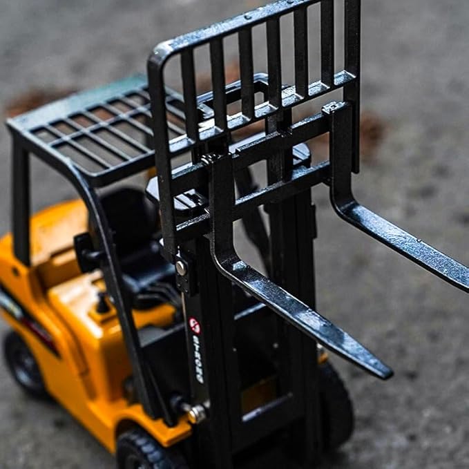Gemini&Genius 1/50 Scale Diecast Forklift Truck Toys Engineering Vehicle Fork Truck Construction Alloy Warehouse Vehicle Models Toys for Kids